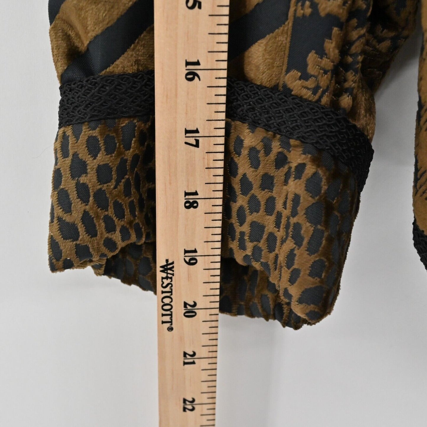 Vtg MAX MABEL Jacket Womens Sz L Velveteen Animal Print Floral Mob Wife Blazer