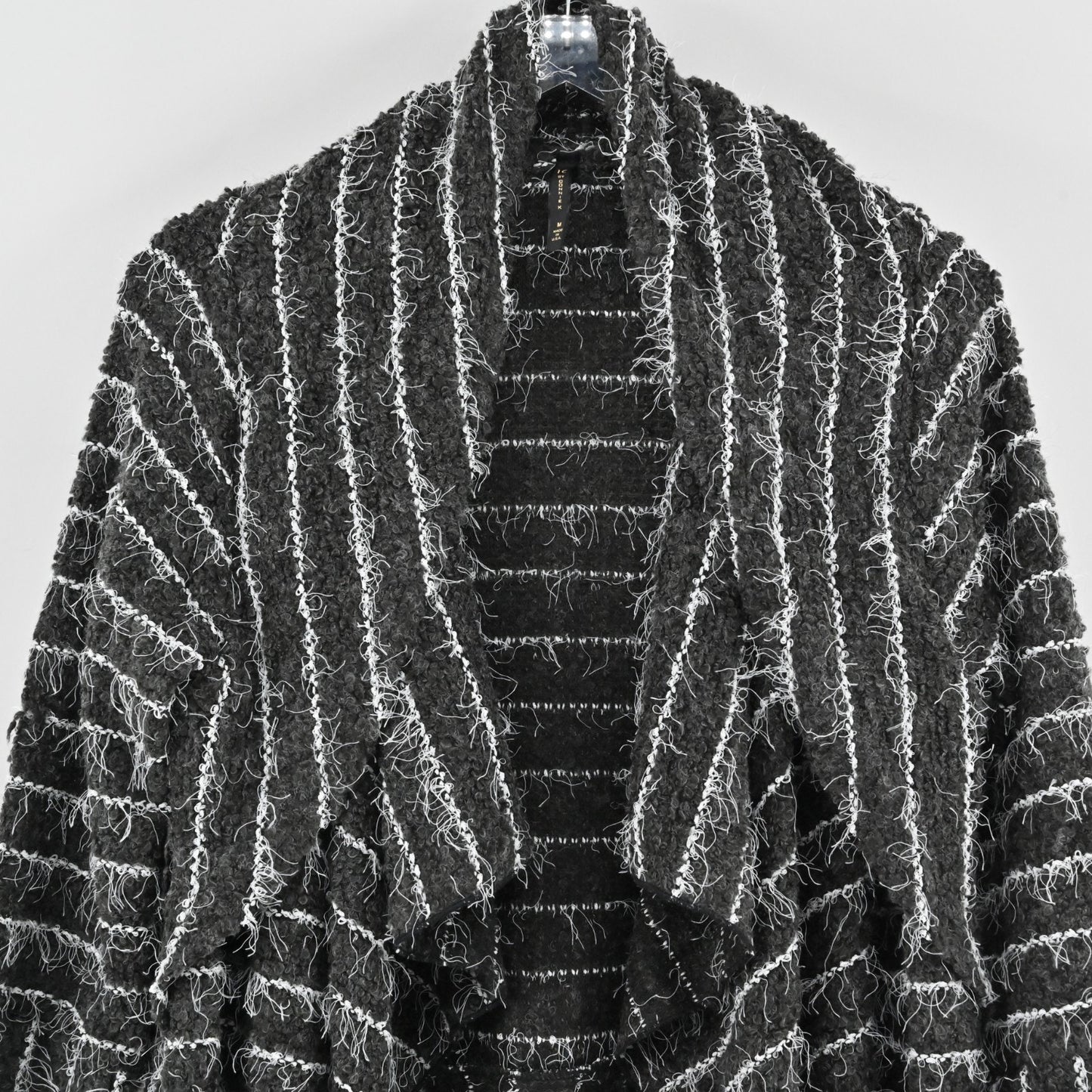 Vtg IC By Connie K Womens Wearable Art to Wear Fuzzy Cardigan Size M Wool Knit