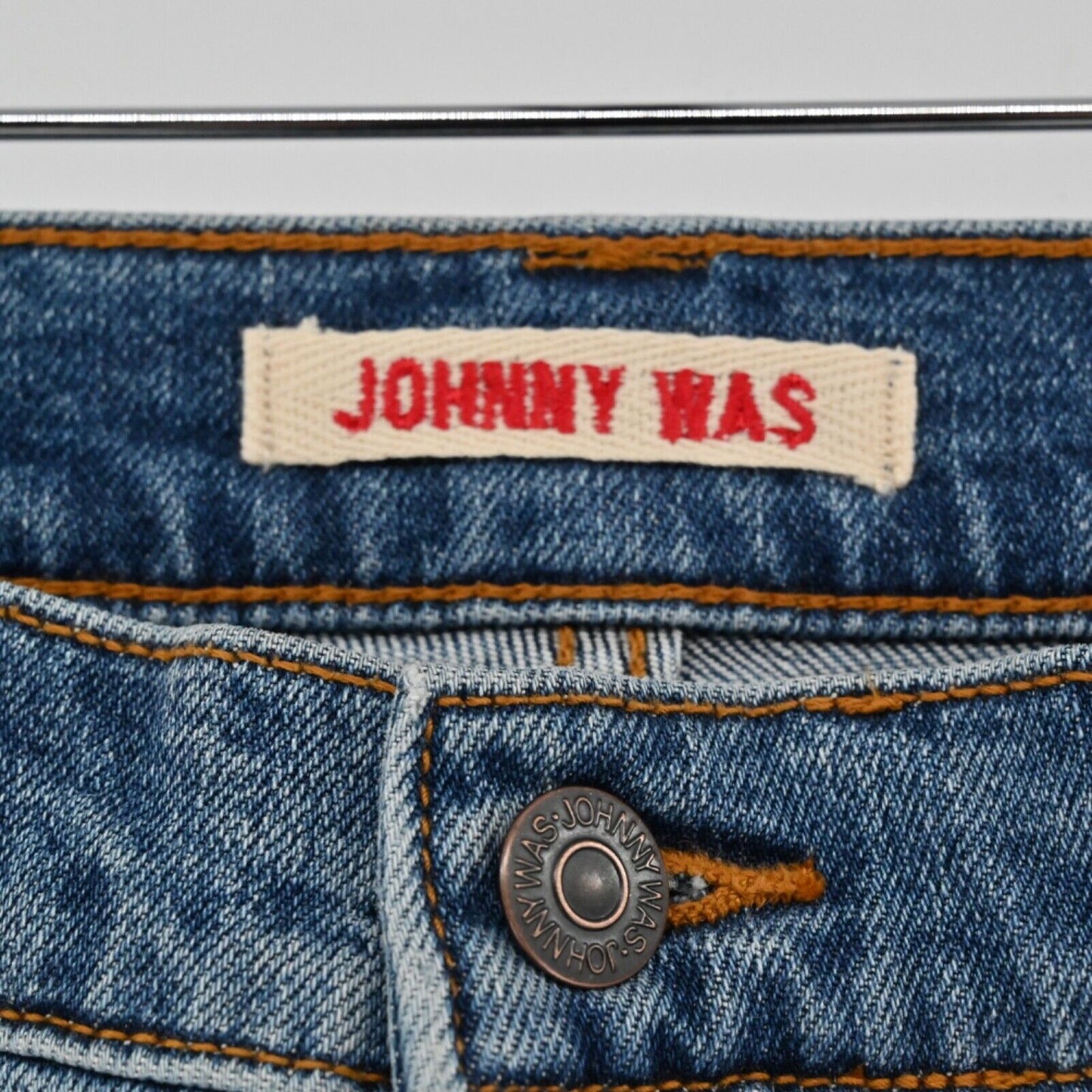 JOHNNY WAS Jeans Womens Size 29 Beaded Rhinestone Star The Boyfriend Relaxed Fit