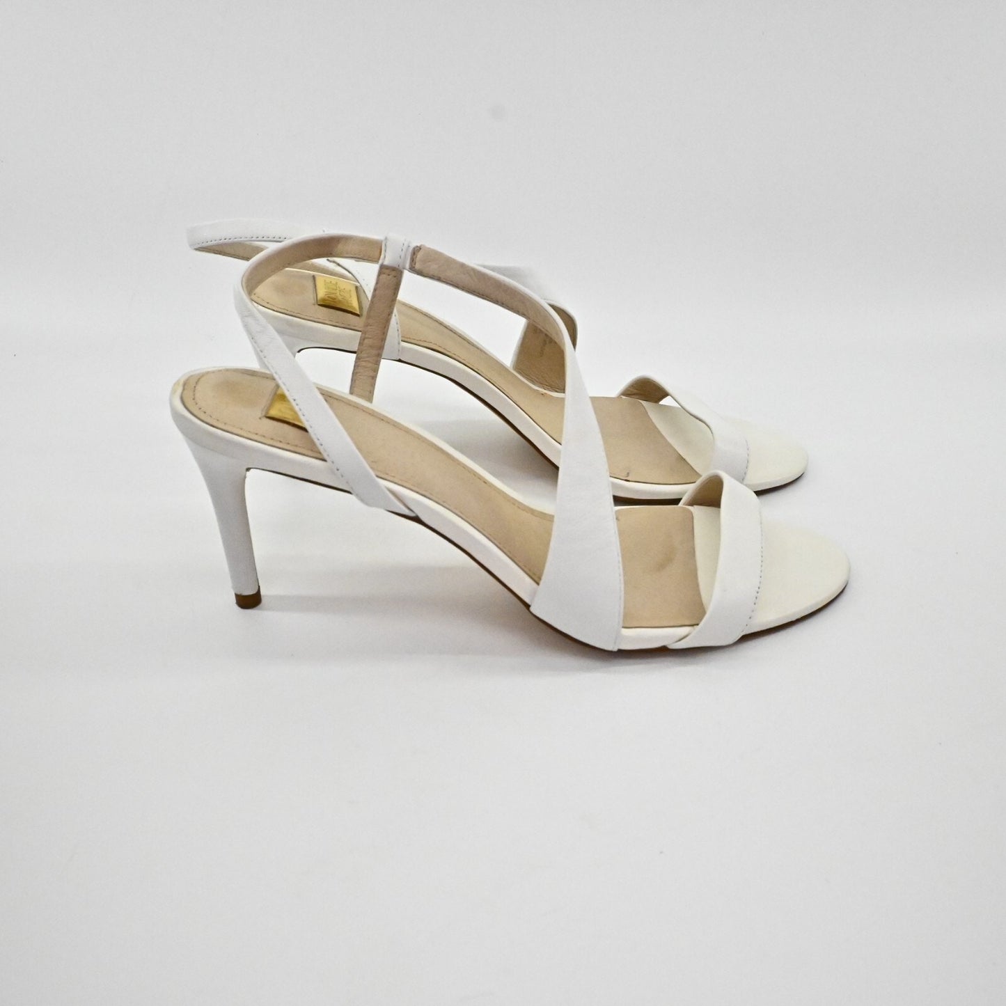 LOUISE ET CIE Womens Kass Heels Size 10M Optic White Strappy Open Toe Pumps