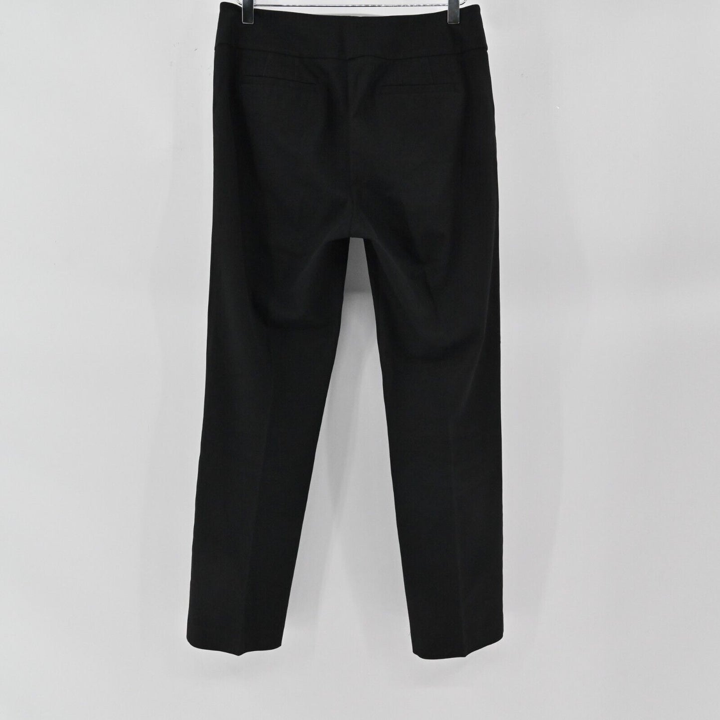 Vtg CHICOS Pants Womens Sz 6 Black Stretch Cotton Trouser Slim Leg Mid Rise 00s
