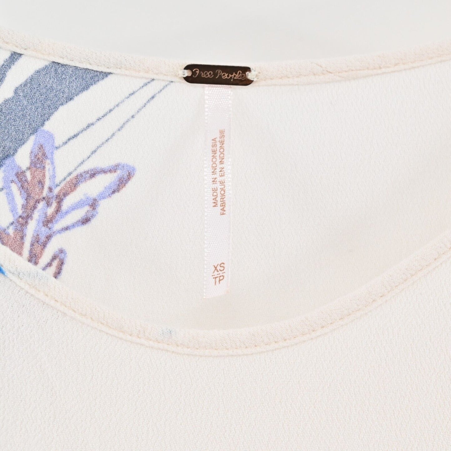 FREE PEOPLE Dress Womens Size XS Clear Skies Floral Printed Cold Shoulder Tunic