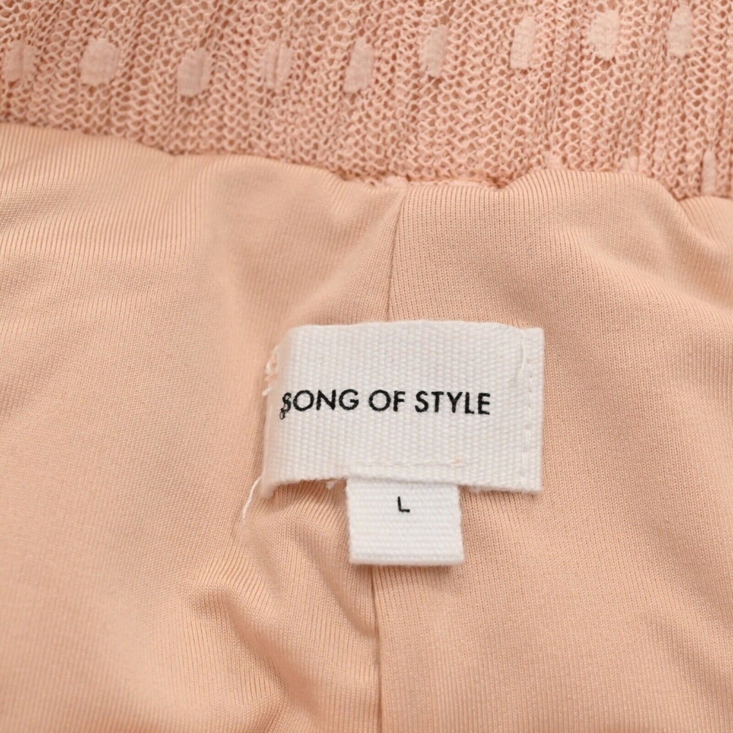 SONG OF STYLE Skirt Womens Size L Ada Midi Pink Polka Dot Ruffle Coquette Retro