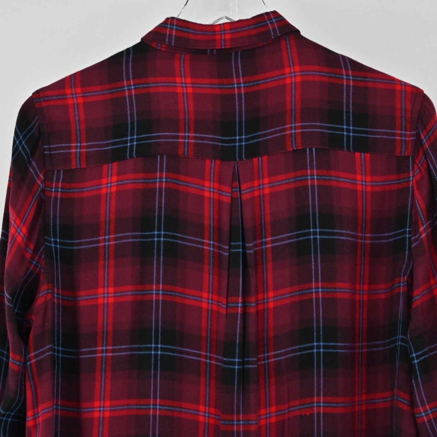 HARPER Top Womens Size M Red Black Plaid Pocket Flannel Button Up Western Grunge