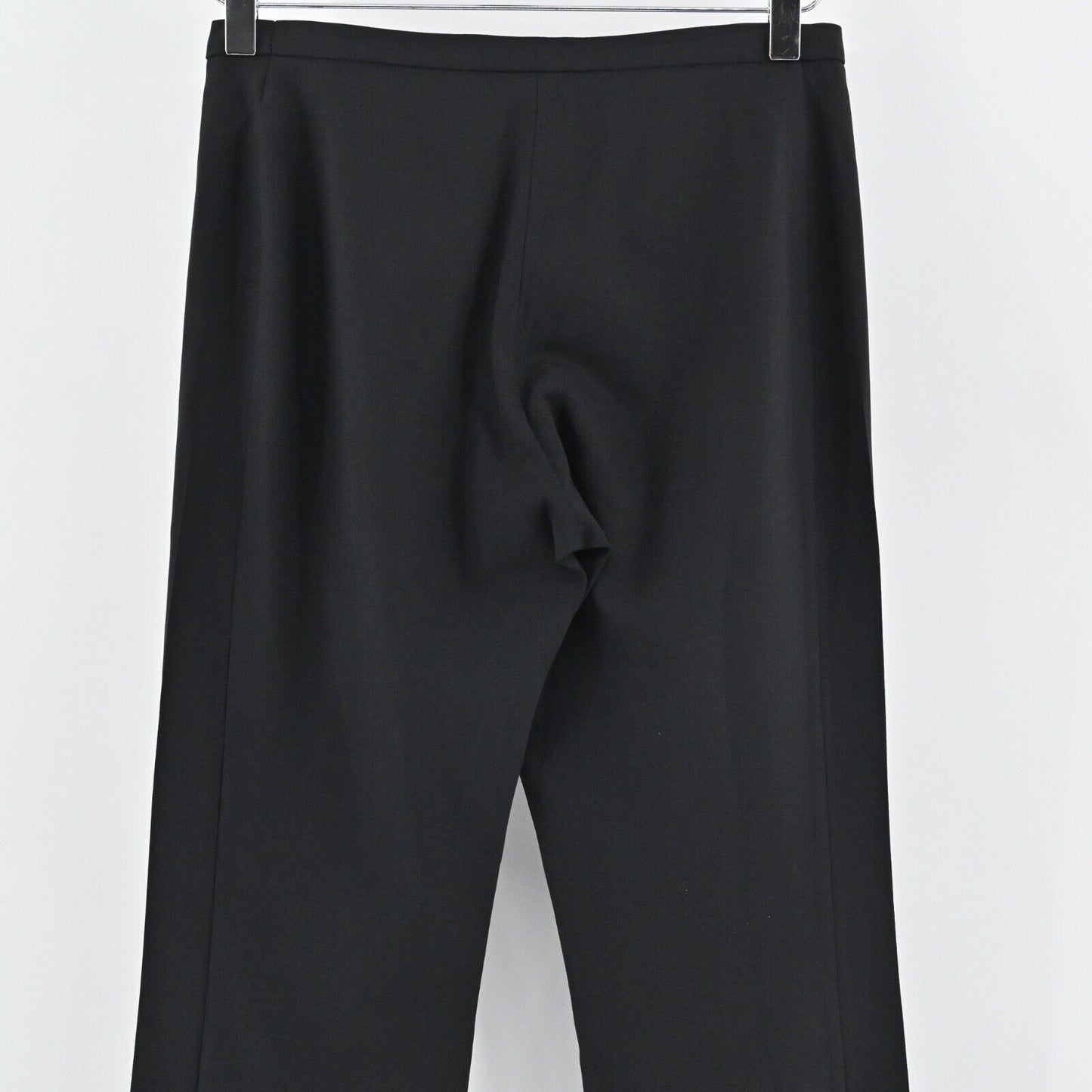 Vtg GIANNI VERSACE Pants Womens Sz 6 Black Wool Blend Mid Rise Straight Leg 80s