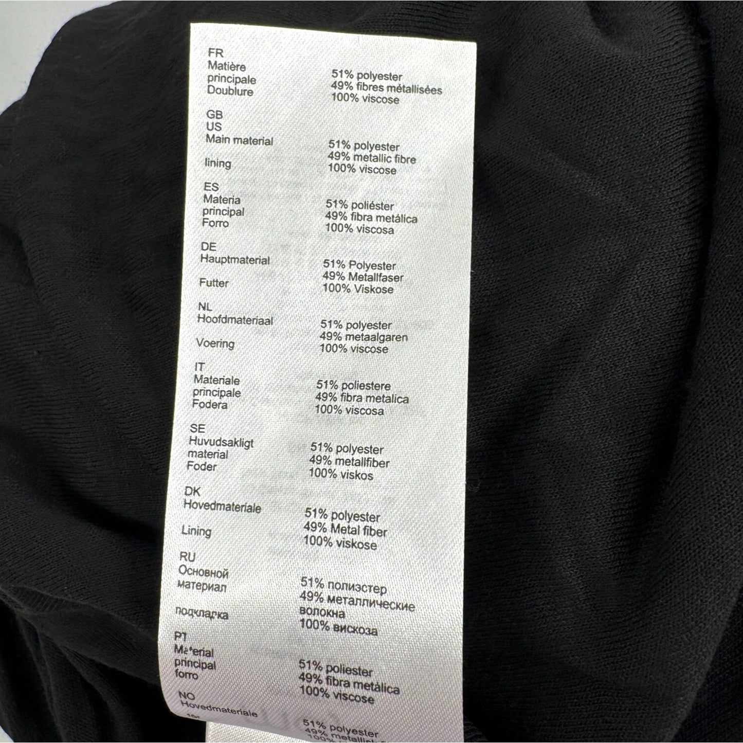 MAJE Womens Shimmer Mini Dress Size S Shiny Metallic Black Silver Sleeveless