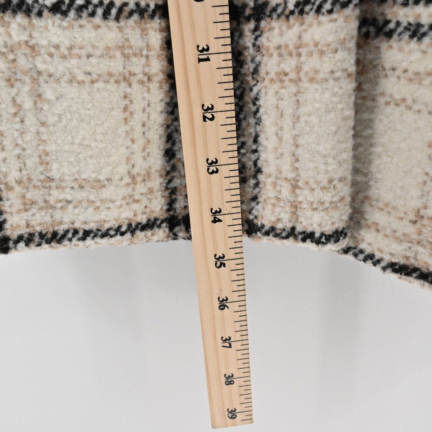 Anthropologie Womens Plaid Jacket Size M Wool Blend Pink Beige Coat Elevenses