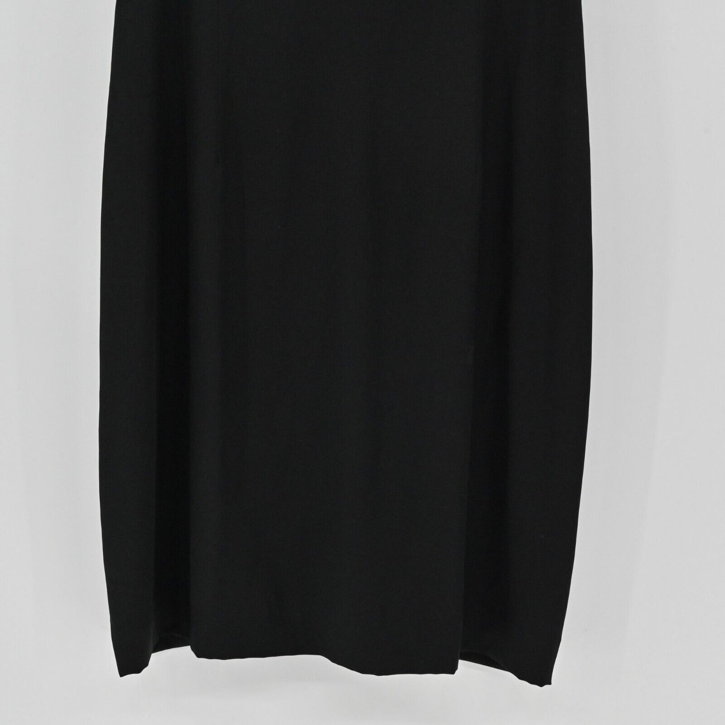 BARNEYS NEW YORK Dress Womens Sz 2 CO OP Black Short Sleeve VNeck Lace Back Silk