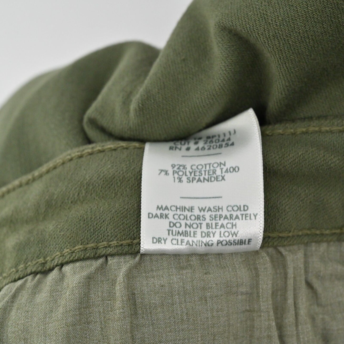 JUST BLACK DENIM Jeans Womens Sz 30 Green Crop Ankle Army Fringe Made in USA NEW