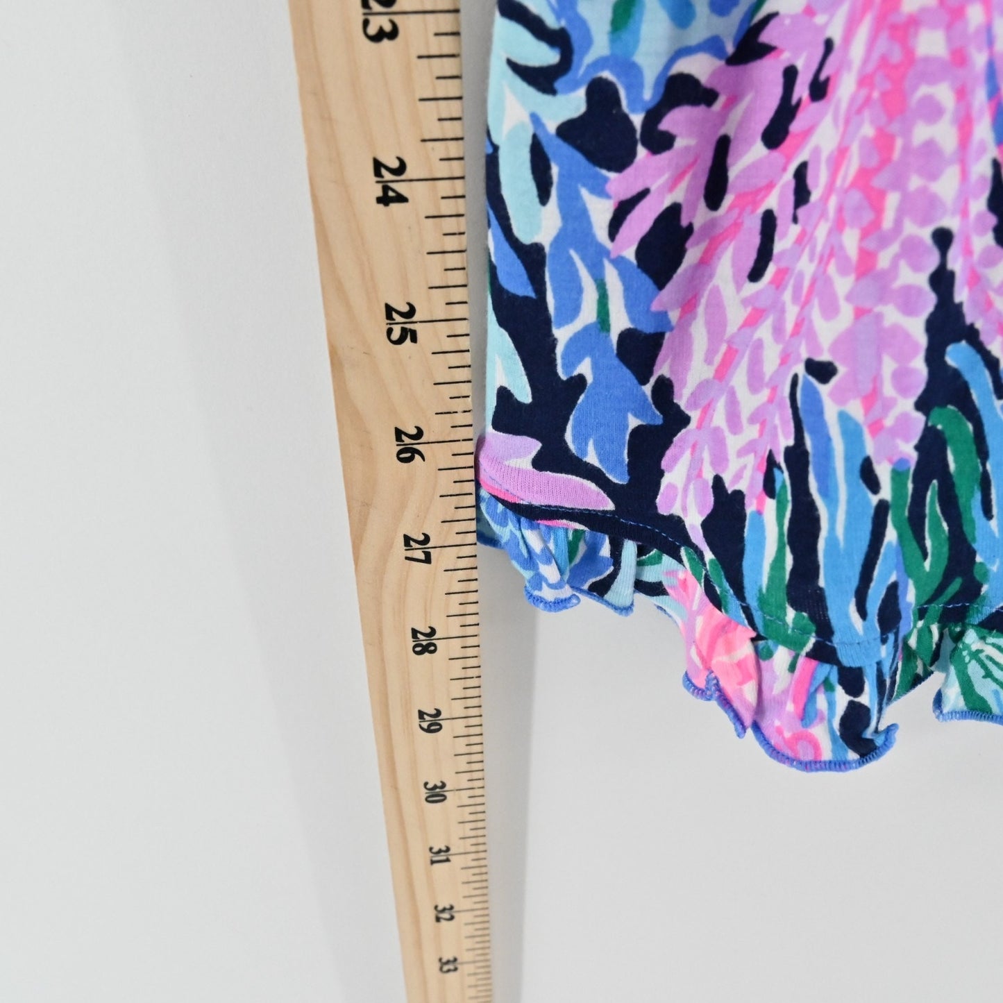 Lilly Pulitzer Womens Ruffle PJ Tank Size XXL High Tide Navy Bringing Mermaid