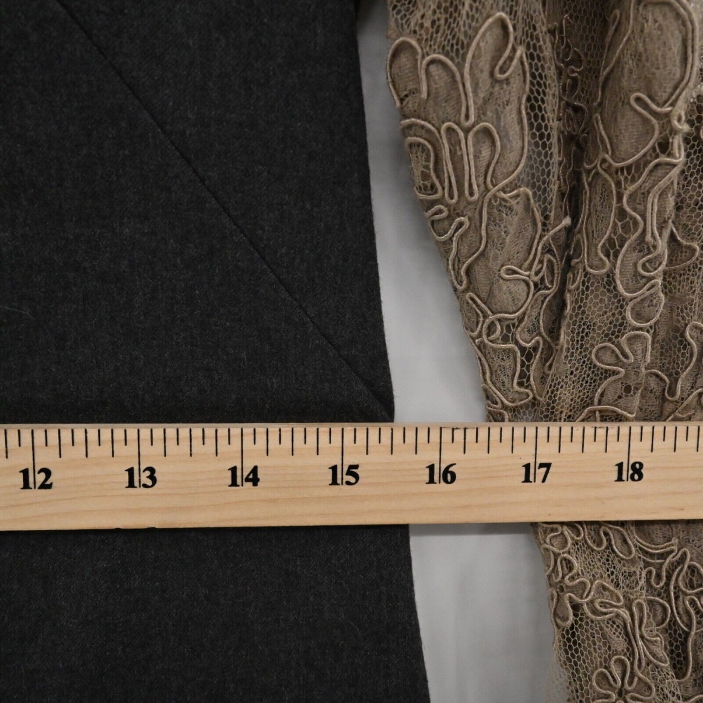 SHANNON MCLEAN Dress Womens Size S Black Brown Floral Lace Bell Sleeve Sheath