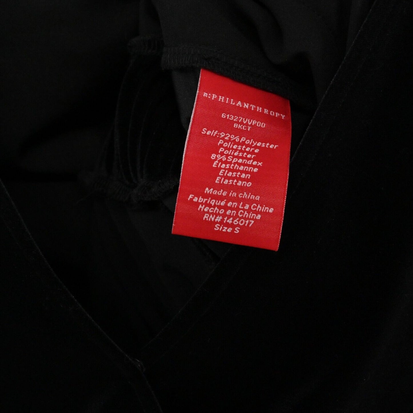 N PHILANTHROPY Jumpsuit Womens Sz S Velour Viper in Black Cat Surplice Neckline