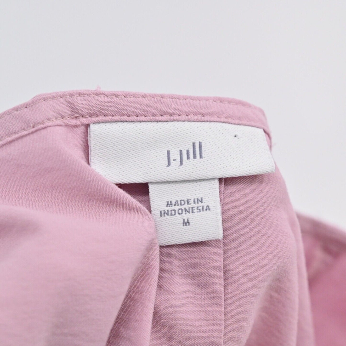 J Jill Top Womens Size M Pink Tunic Button Cuff Bohemian Chic Minimalist Classic
