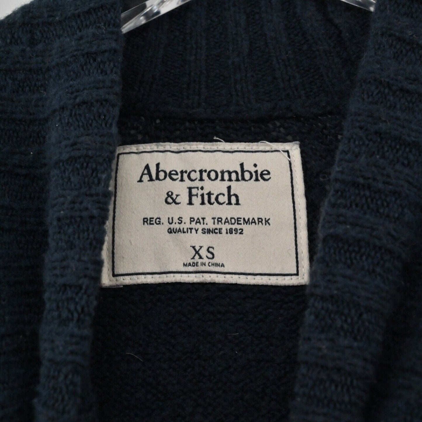 ABERCROMBIE FITCH Sweater Womens Size XS Colorblock Stripe Wool Blend Mock Neck