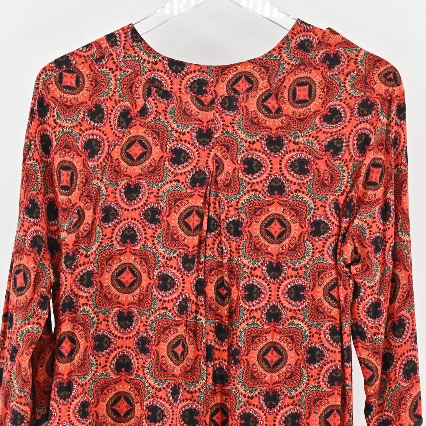 Jets Australia Dress Sz 6 Red Medallion Cover Up Tunic Shift Mini Boho Festival