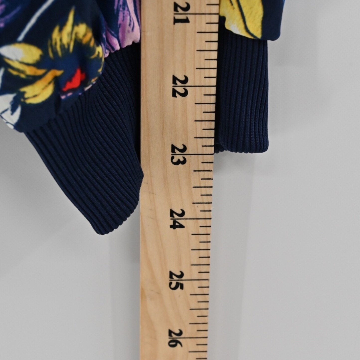 PHILOSOPHY Womens Floral Bomber Jacket Size M Blue Butterfly Full Zip Pockets