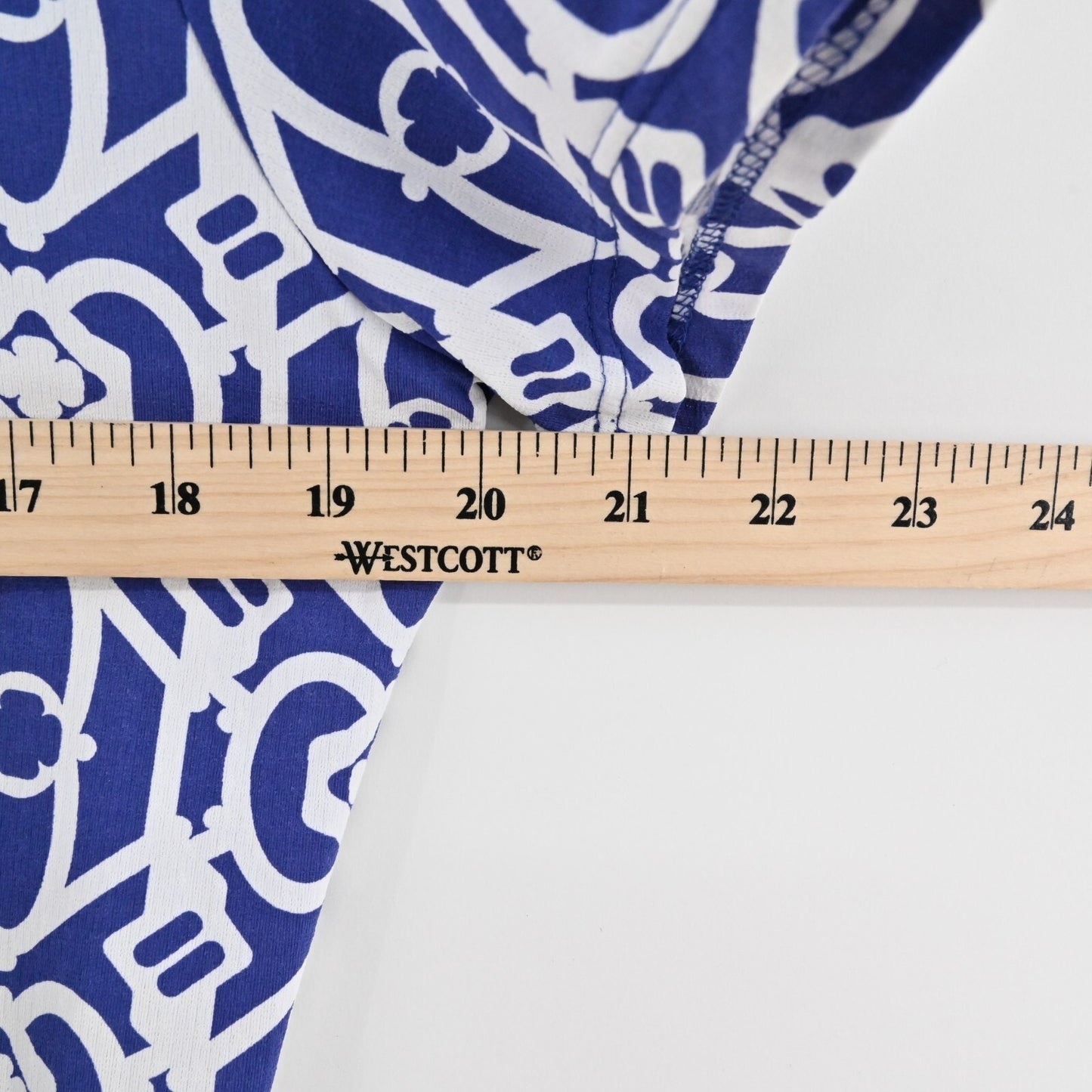 IBKUL Dress Size S Blue White Print Polo Stretch UPF 50+ Outdoor Preppy Outdoors