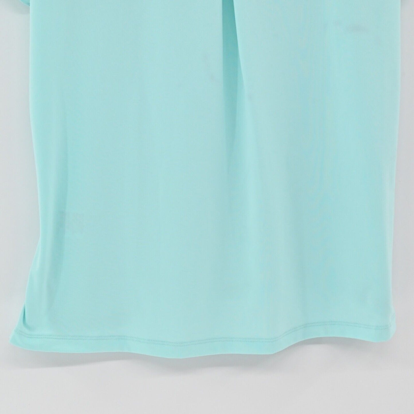 JAMIE SADOCK Top Womens Sz M Blue Mandarin Collar Frog Toggle Short Sleeve Golf