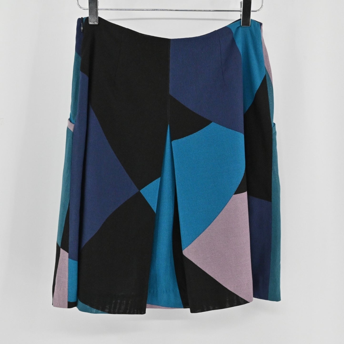 PIAZZA SEMPIONE Womens Skirt IT 40 US 4 Color Block Cotton Lined Italy Designer