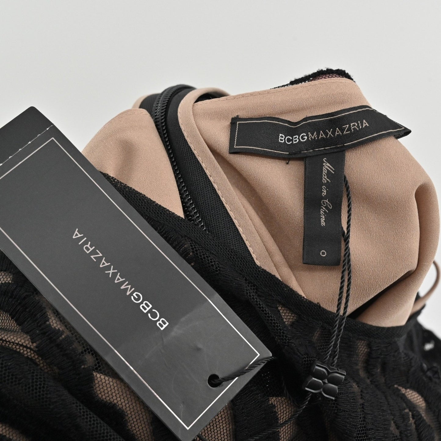 BCBGMAXAZRIA Velvet Burnout Midi Dress Sz 0 Zebra Black Lace Cocktail Whimsical