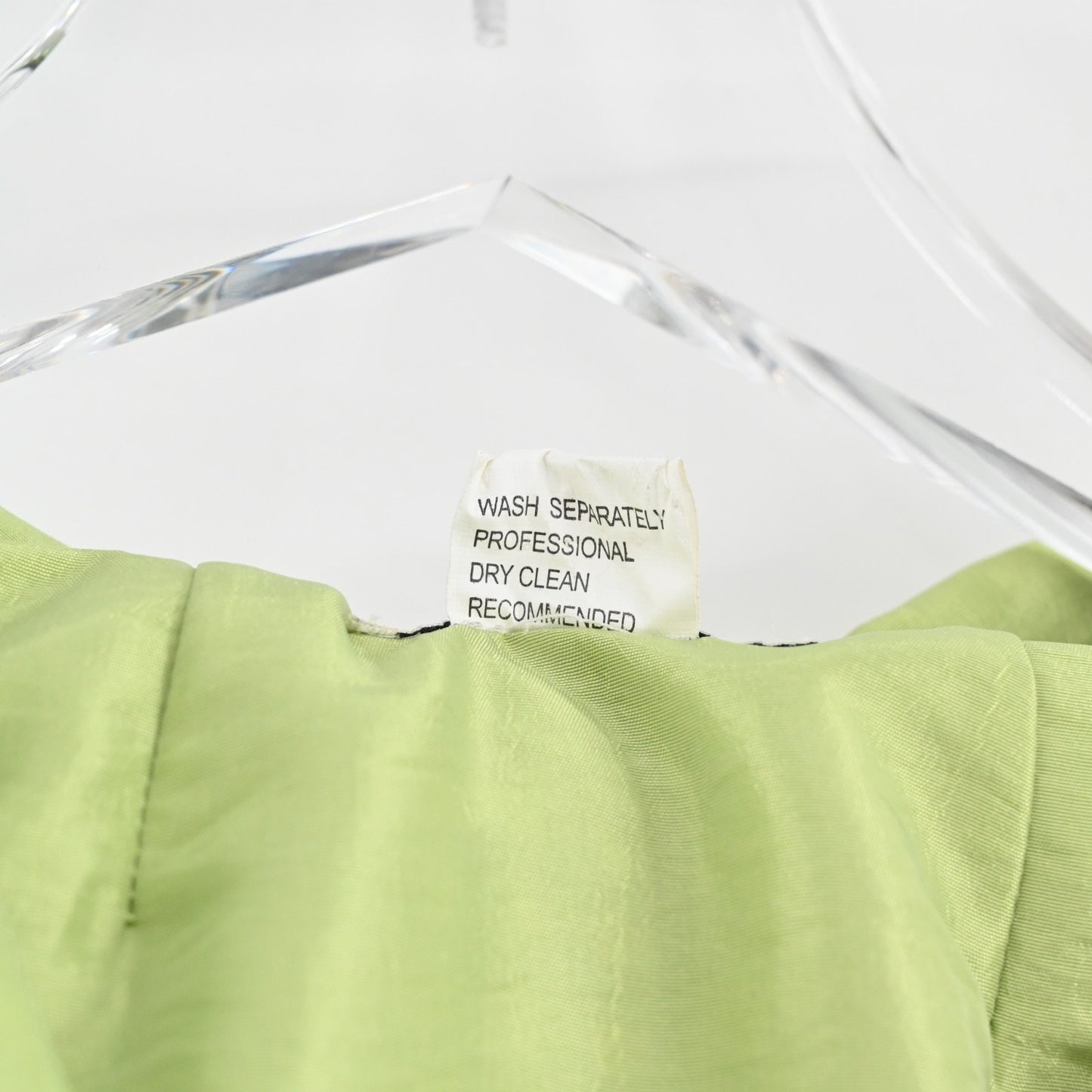 Vtg GRACE CHUANG Womens Silk Green Jacket Size M Gingham Open Front Longline