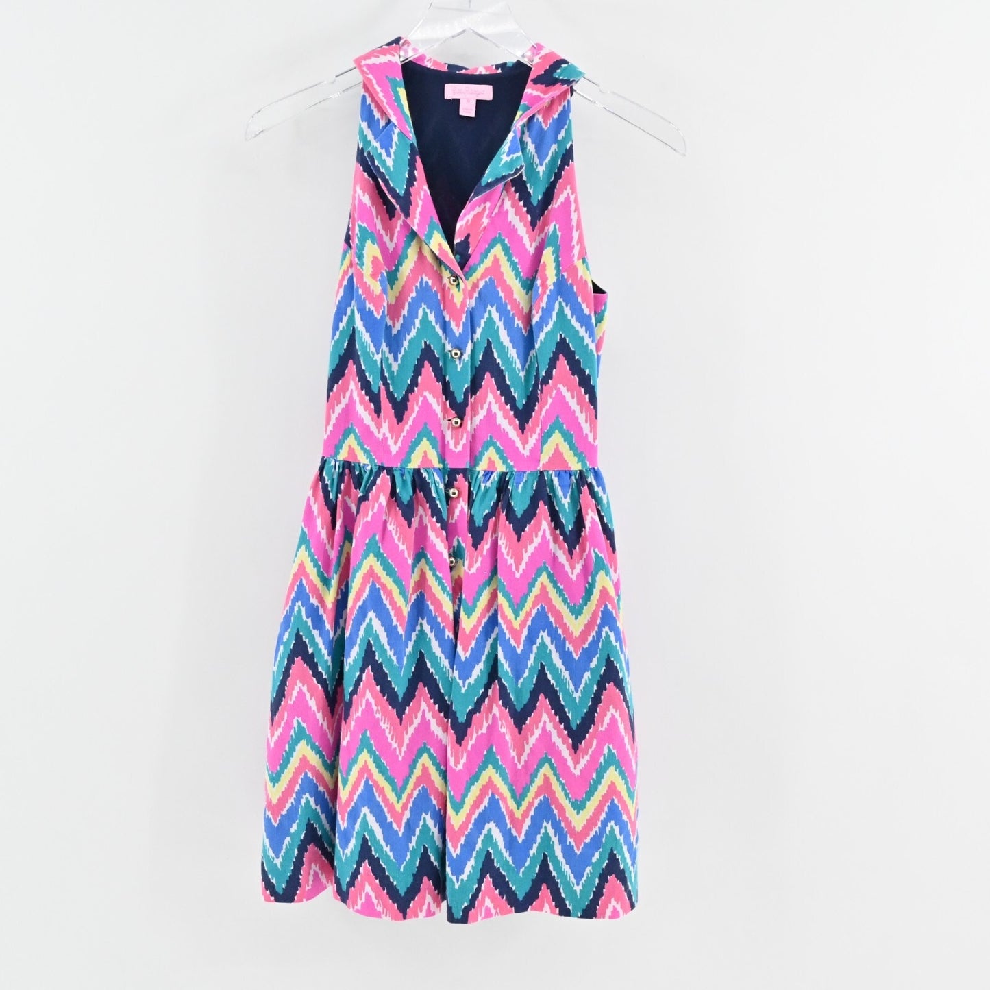 LILLY PULITZER Sherlynn Dress Size 0 Multi Hearts A Flutter Sleeveless Mini