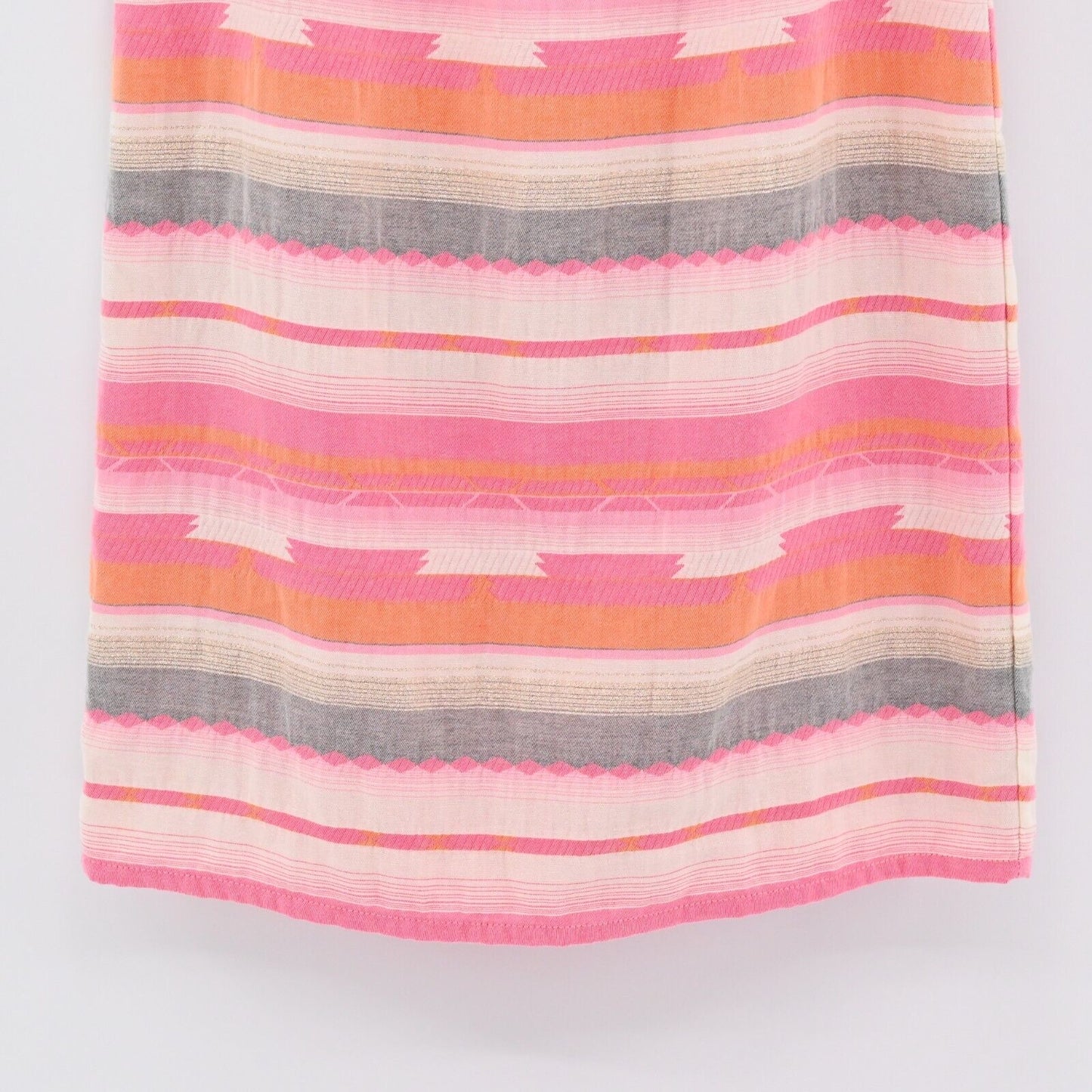 ANTHROPOLOGIE Dress Womens Sz XS Drew Pink Aztec Stripe OTS Cotton Southwestern