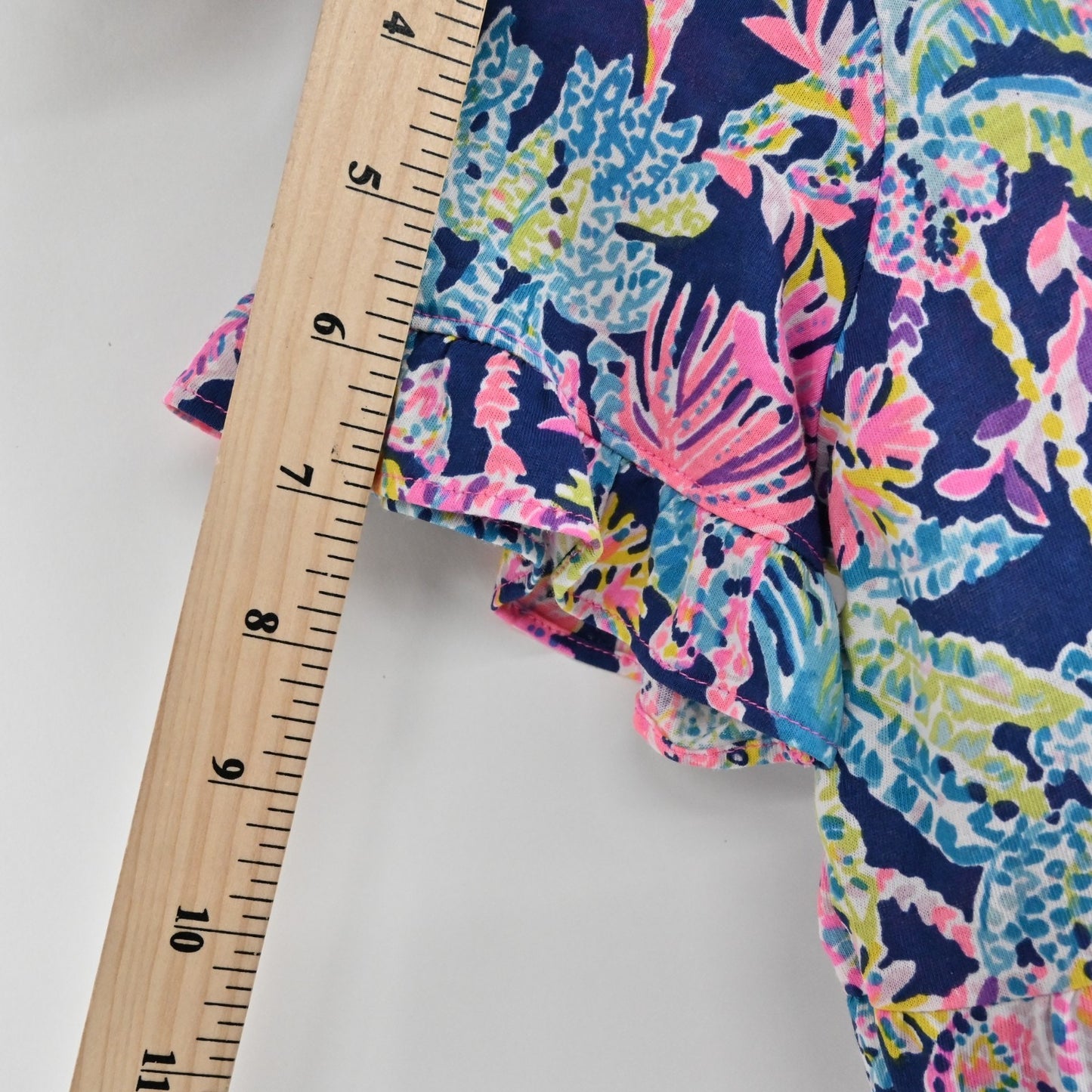 Lilly Pulitzer Girls Jodie Dress Size XL Seen and Herd Short Sleeve Swing Tiered