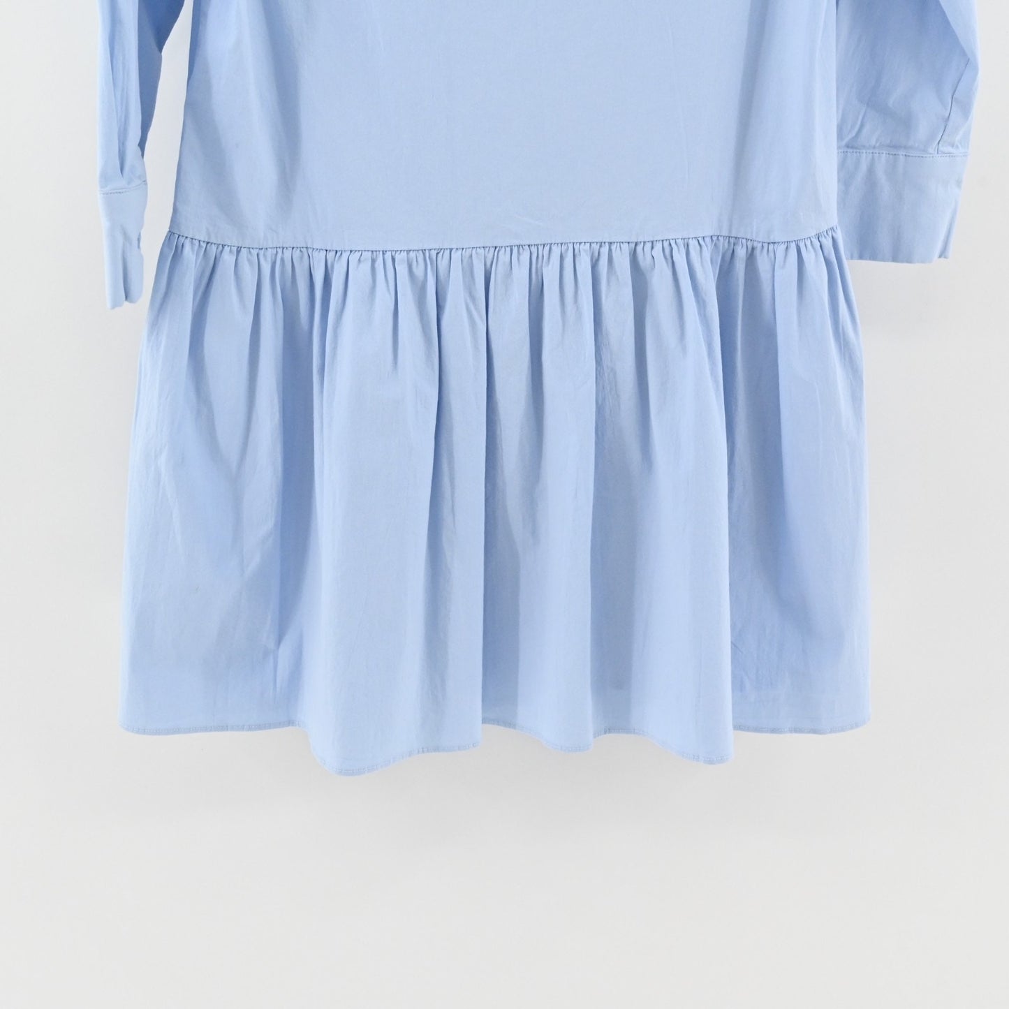 Tuckernuck Cleia Dress Size M Drop Waist Pomander Place Light Blue Swing Collar