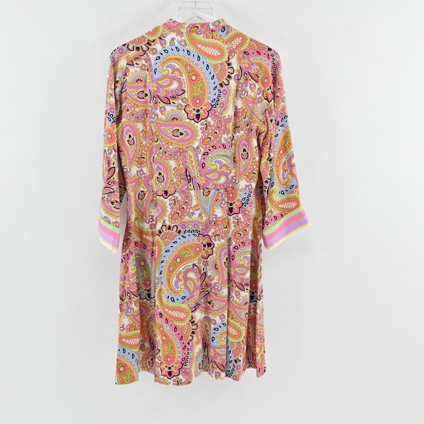 Marella Primavera Alacre Belted Paisley Dress Size 8 Wanderlust Kimono Sleeve