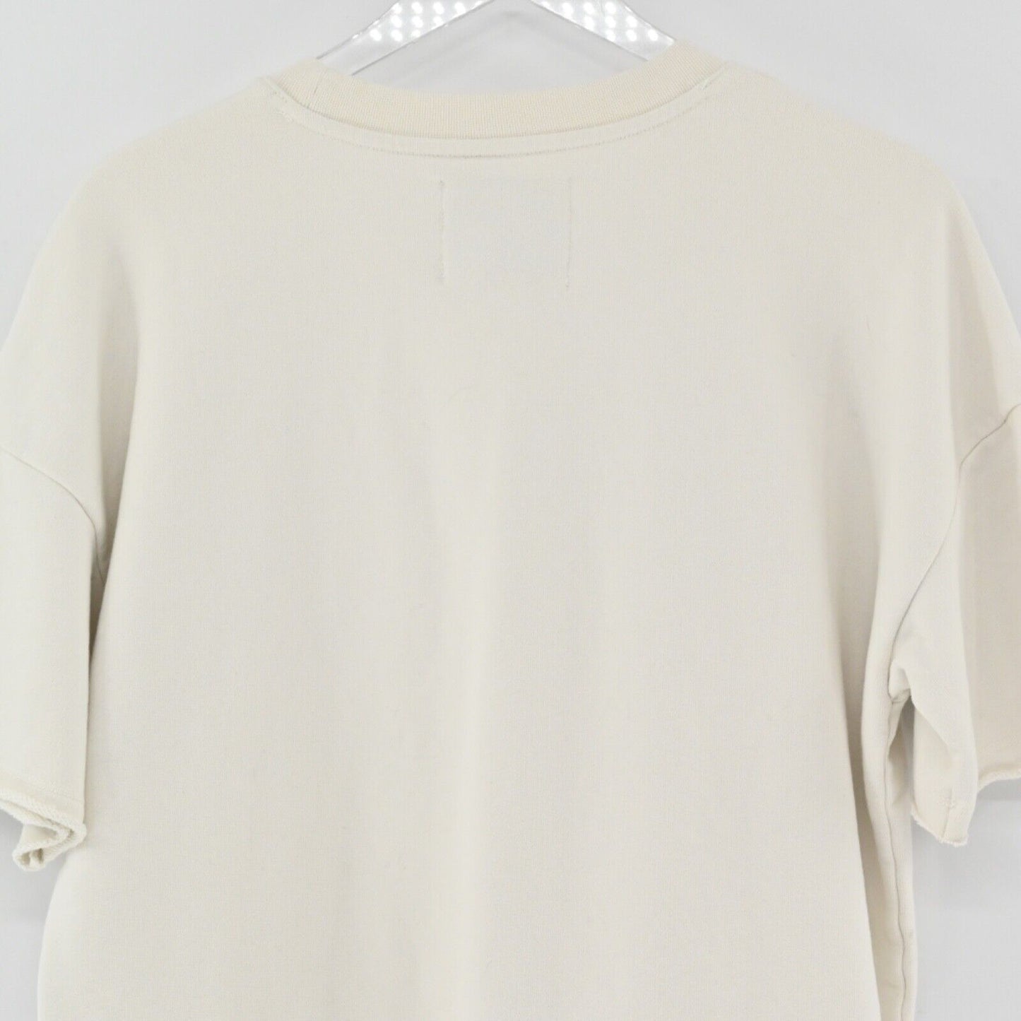 AMERICAN EAGLE Sweatshirt Womens Sz XS Ivory Cotton Blend Drawstring Waist NEW