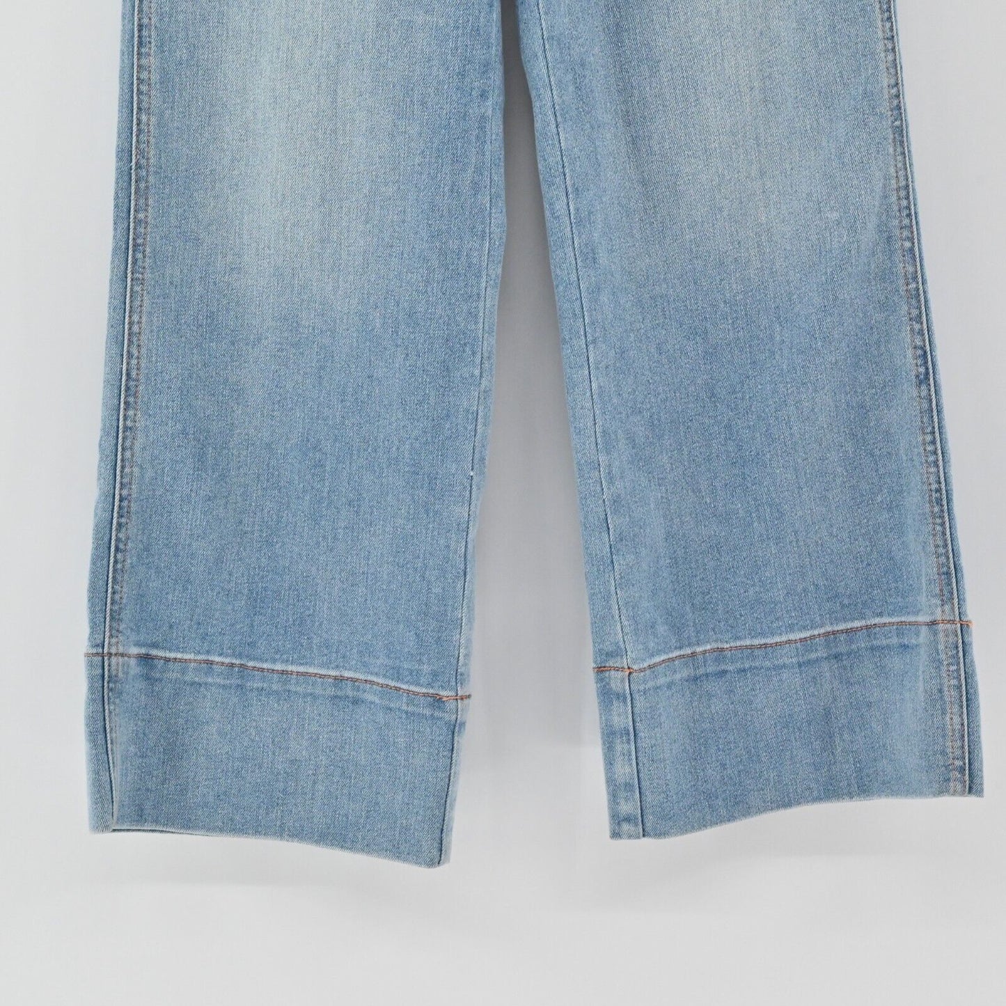 CURRENT ELLIOTT Jeans Womens 8 Braided High Waisted Cropped Blue Denim Western