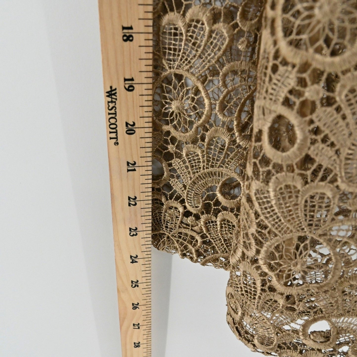 CHICHOS Womens Crochet Jacket Size 3 / XL Tan Lace Floral Blazer Dainty Feminine
