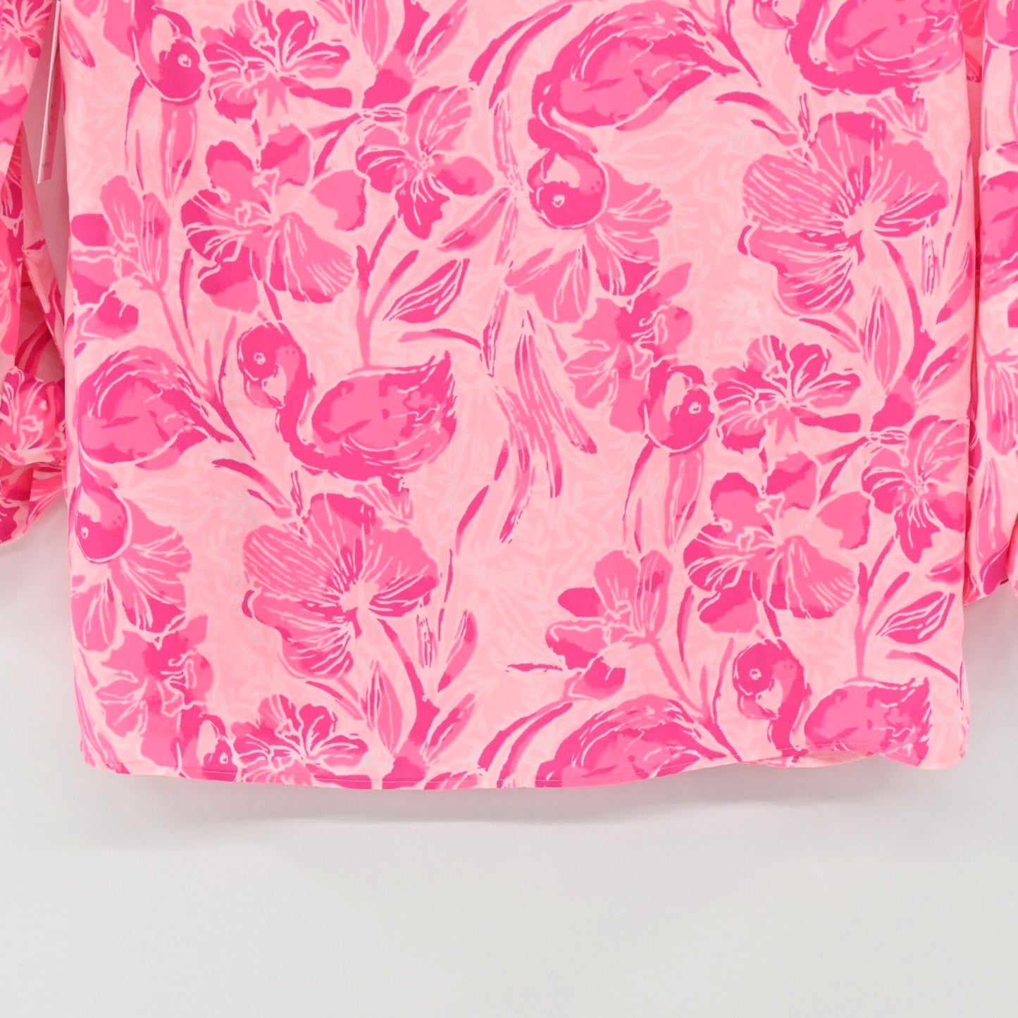 LILLY PULITZER Womens Langston Top Size XXS Coral Reef Tint Flamingle Vacation