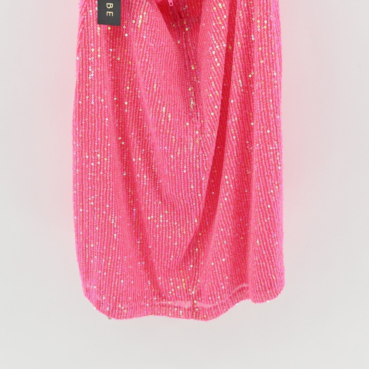 City Vibe Pink Sequin Dress Size 11 Sleeveless VNeck Mini Halter Sexy Barbie NEW