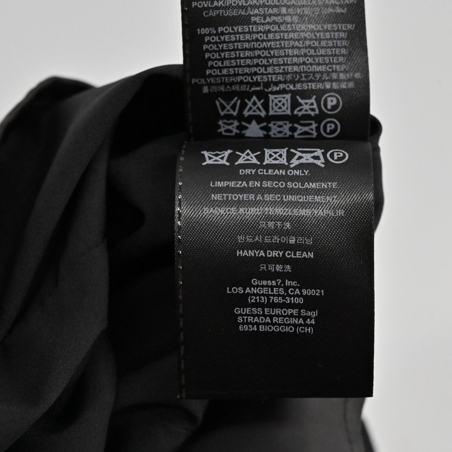 GUESS Jacket Womens Sz S Black Asymmetric Full Zip Sheer Sleeve Crop Moto Grunge