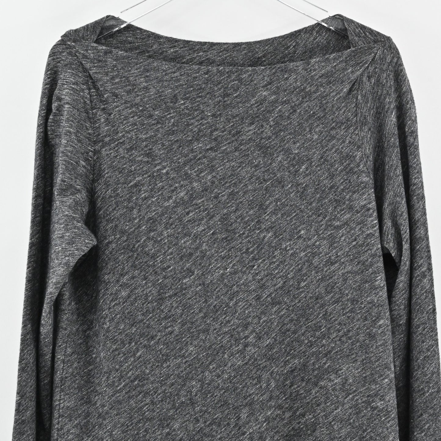 Eileen Fisher Womens Dress Size L Gray Organic Cotton Wool Lagenlook Long Sleeve