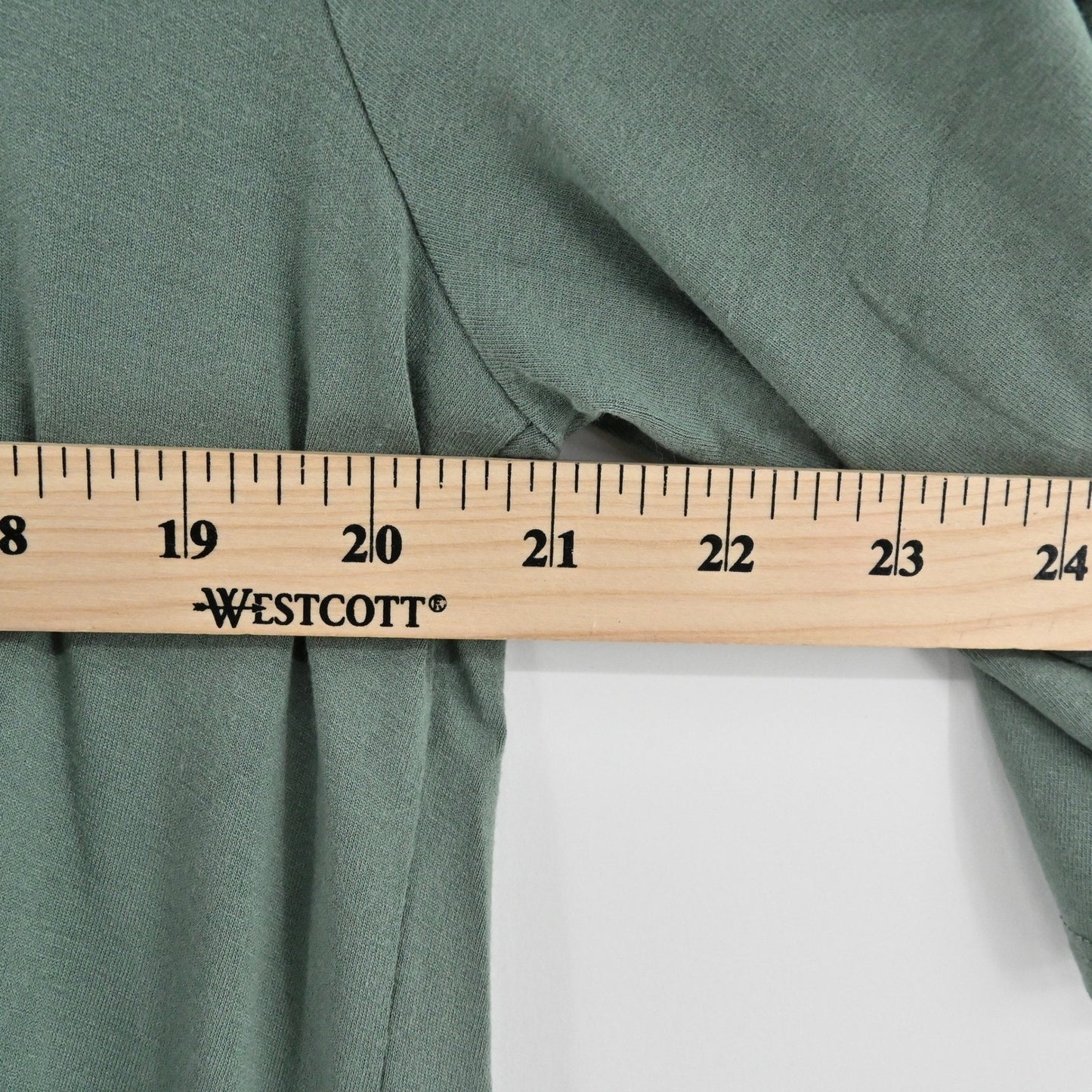 EILEEN FISHER Jersey Sage Green Dress Size S Lagenlook Shift Half Sleeve USA