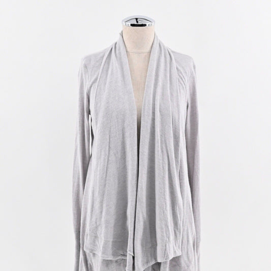 JAMES PERSE Cardigan Womens Sz L/3 Gray Cotton Angora Lightweight Drape Sweater