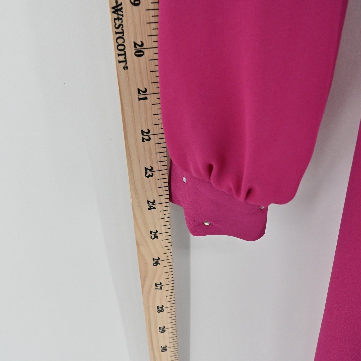 Vintage 70s 80s Blouson Evening Midi Dress Sz 10 Pink Beaded Sequin Puff Sleeve