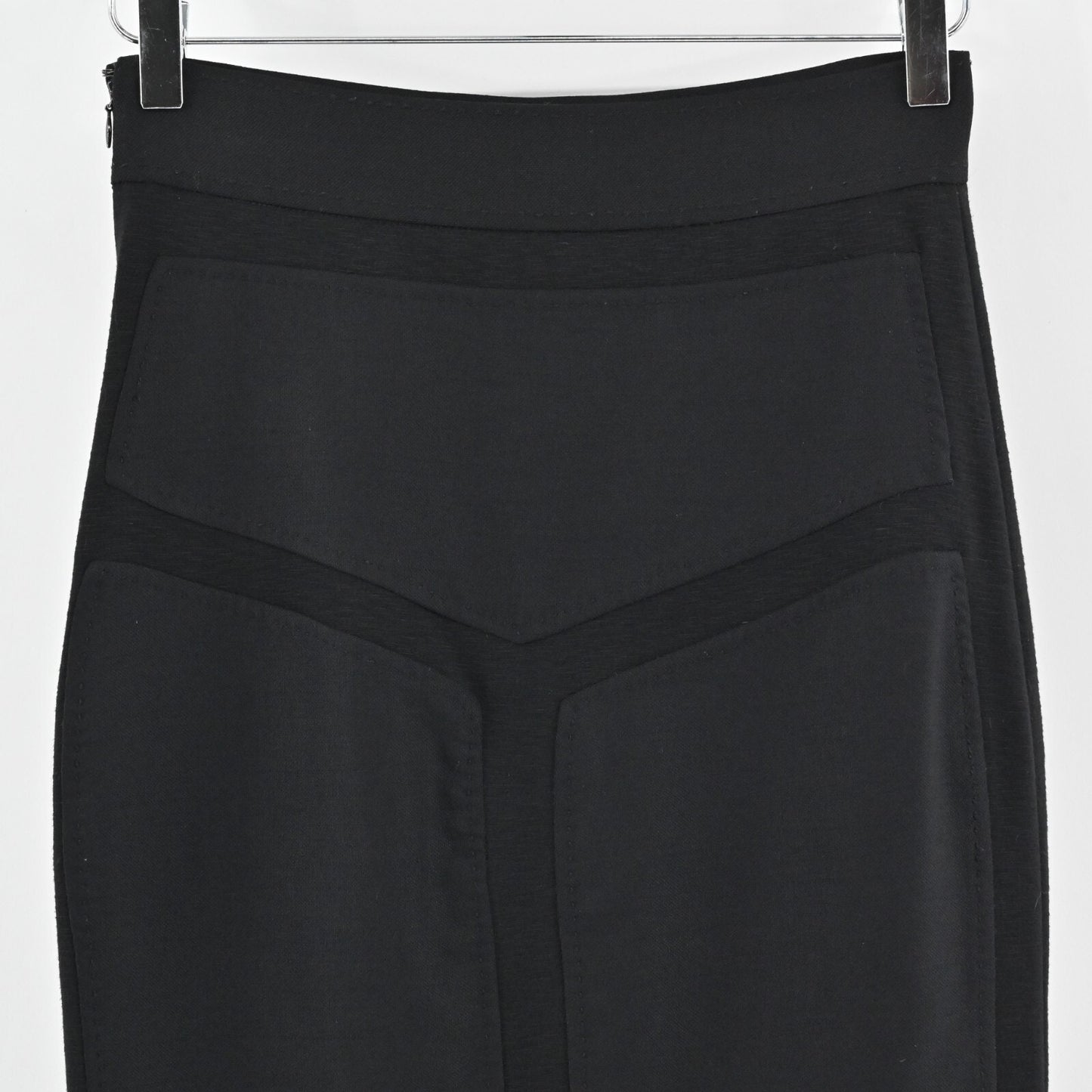 DIANE VON FURSTENBERG Skirt Sz 4 Black Combo Wool Blend Straight Pencil Classic