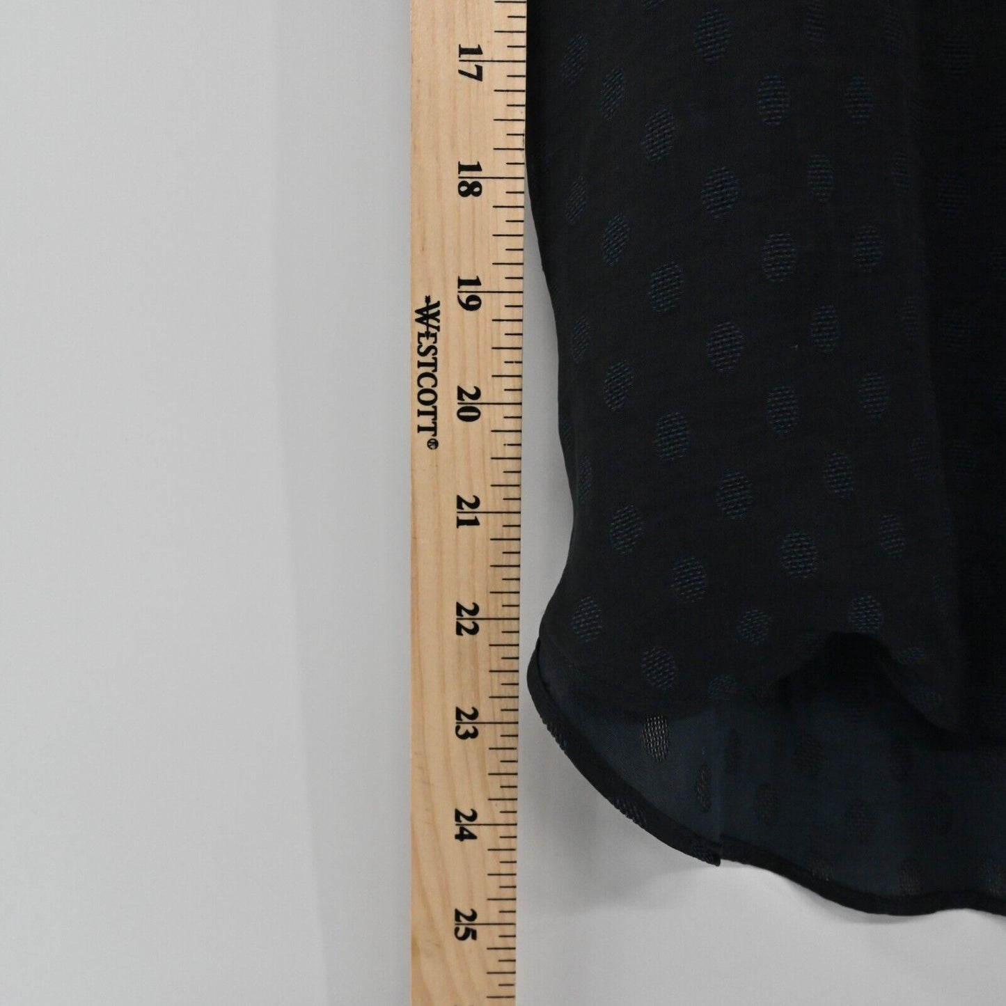ANTHROPOLOGIE Top Womens Size 2 Clovis Pleated Polka Dot Satin Black Tank MAEVE