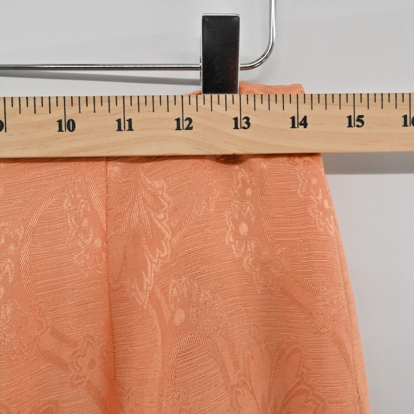 Vtg CARLISLE Set Womens Sz 4/6 Coral Beaded Square Tank Jacquard Straight Pants