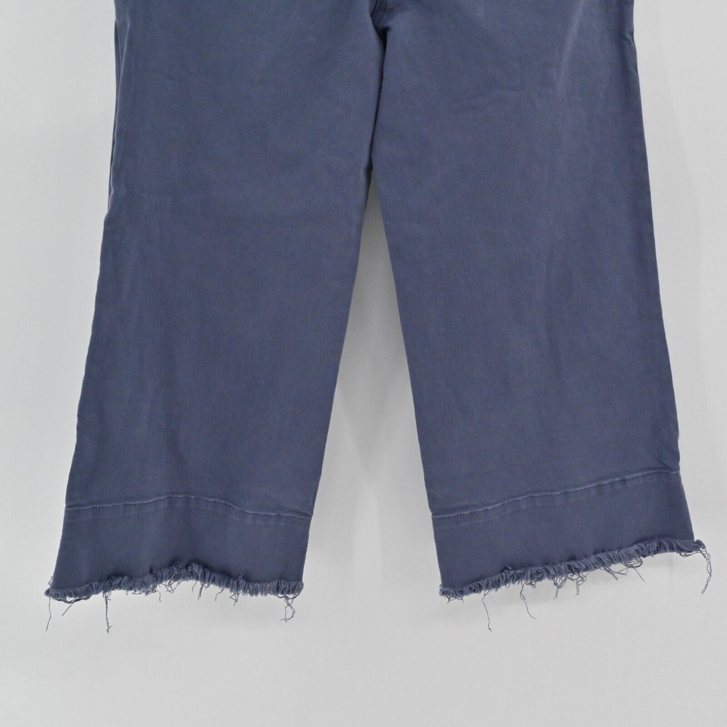 PEACE LOVE WORLD Jeans Womens Sz 8 Cropped Wide Leg Twill Blue Denim Zip Pockets