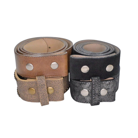 Set of 4 LEATHEROCK Belt Straps Womens Genuine Leather Western Studded Vtg USA