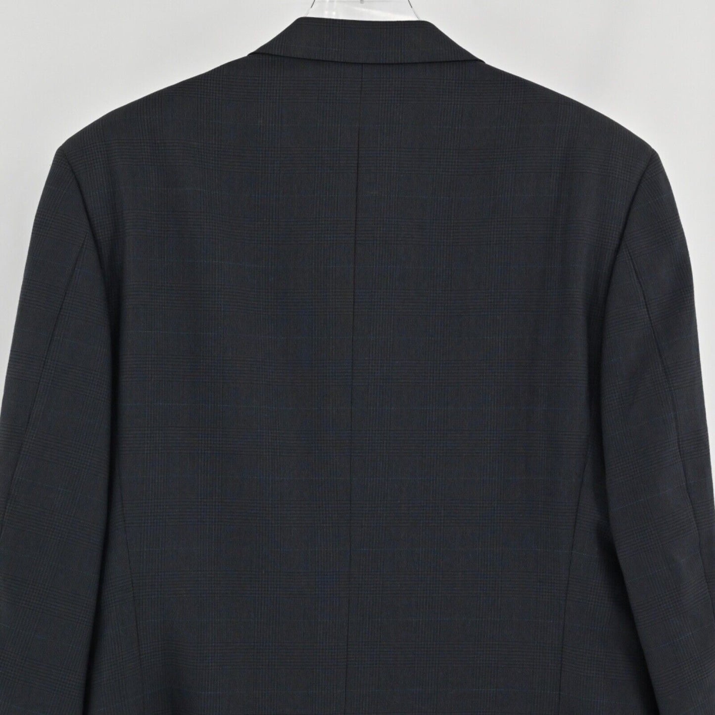VTG 90s ERMENEGILDO ZEGNA Plaid Blazer Mens Size 50 Gray Blue Wool Sports Coat