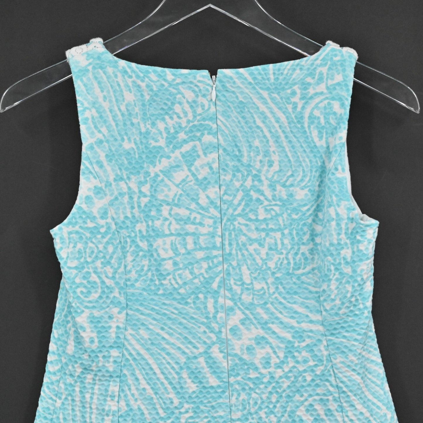 LILLY PULITZER MacFarlane Dress Size 2 Shorely Blue Sea Cups Sleeveless Shift