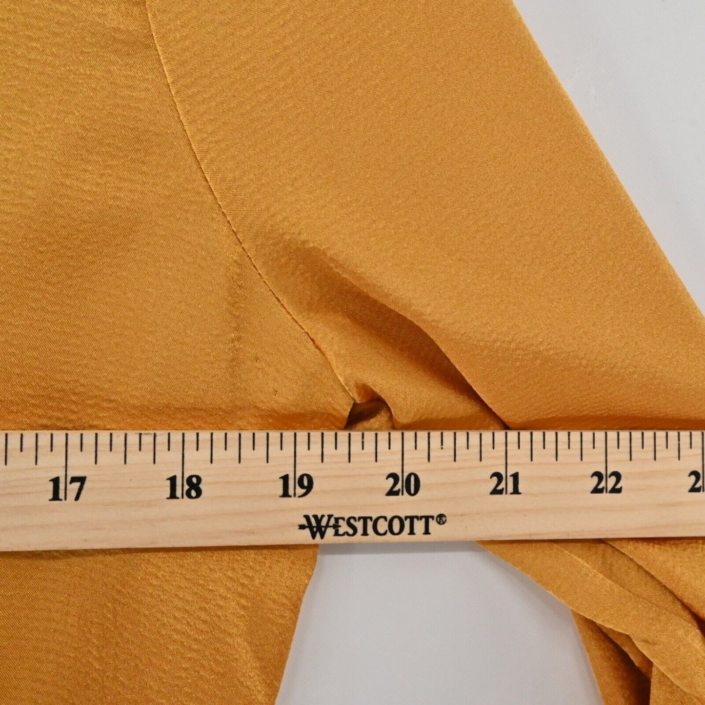 JOIE Top Womens Small Mustard Yellow Satin Madora Button Front Bell Sleeve NEW