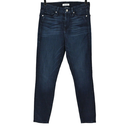 GOOD AMERICAN Jeans Women Sz 4 Dark Wash Mid Rise Good Waist Crop Skinny Stretch