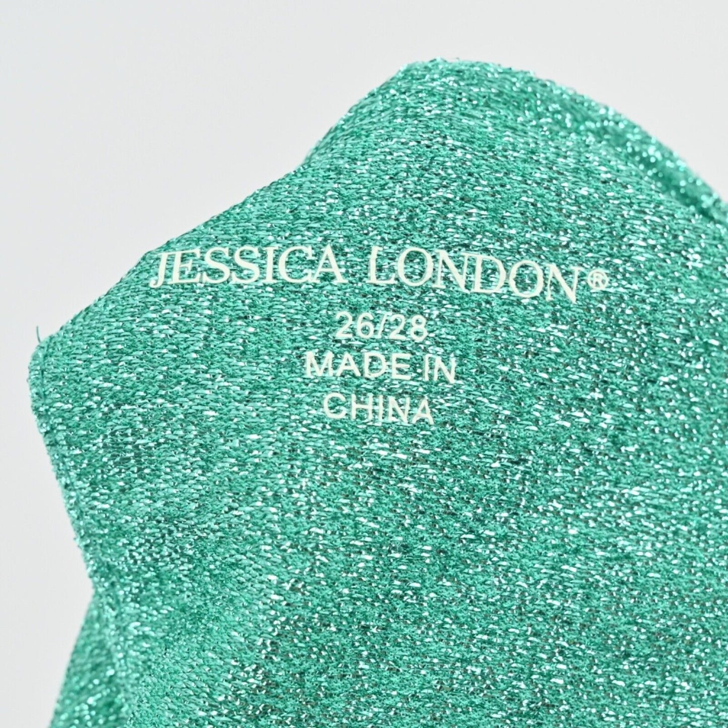 New JESSICA LONDON Womens Plus Size 26/28 Metallic T Shirt Top Teal Green Glam
